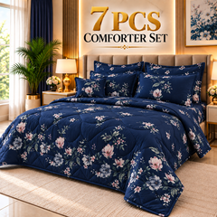 7 Pcs Comforter Set King Size Design KCC 143