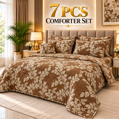 7 Pcs Comforter Set King Size Design KCC 132