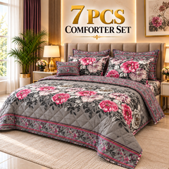 7 Pcs Comforter Set King Size Design KCC 133