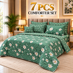 7 Pcs Comforter Set King Size Design KCC 134
