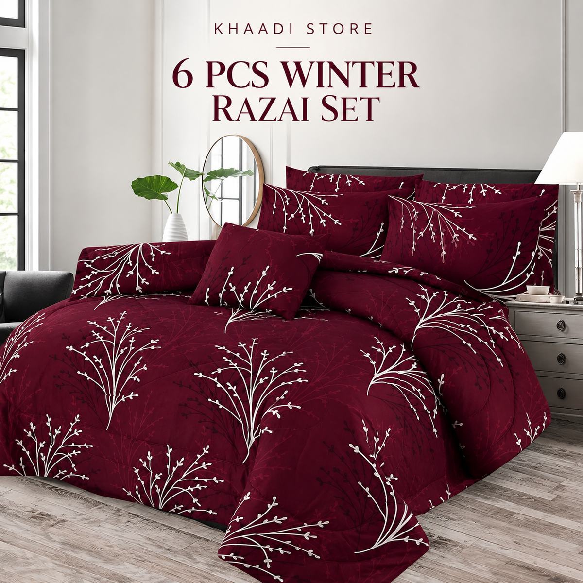 Winter Quilt/Razai set (Heavy Polyester Filling) KDI 310