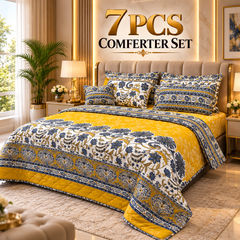 7 Pcs Comforter Set King Size Design KCC 129