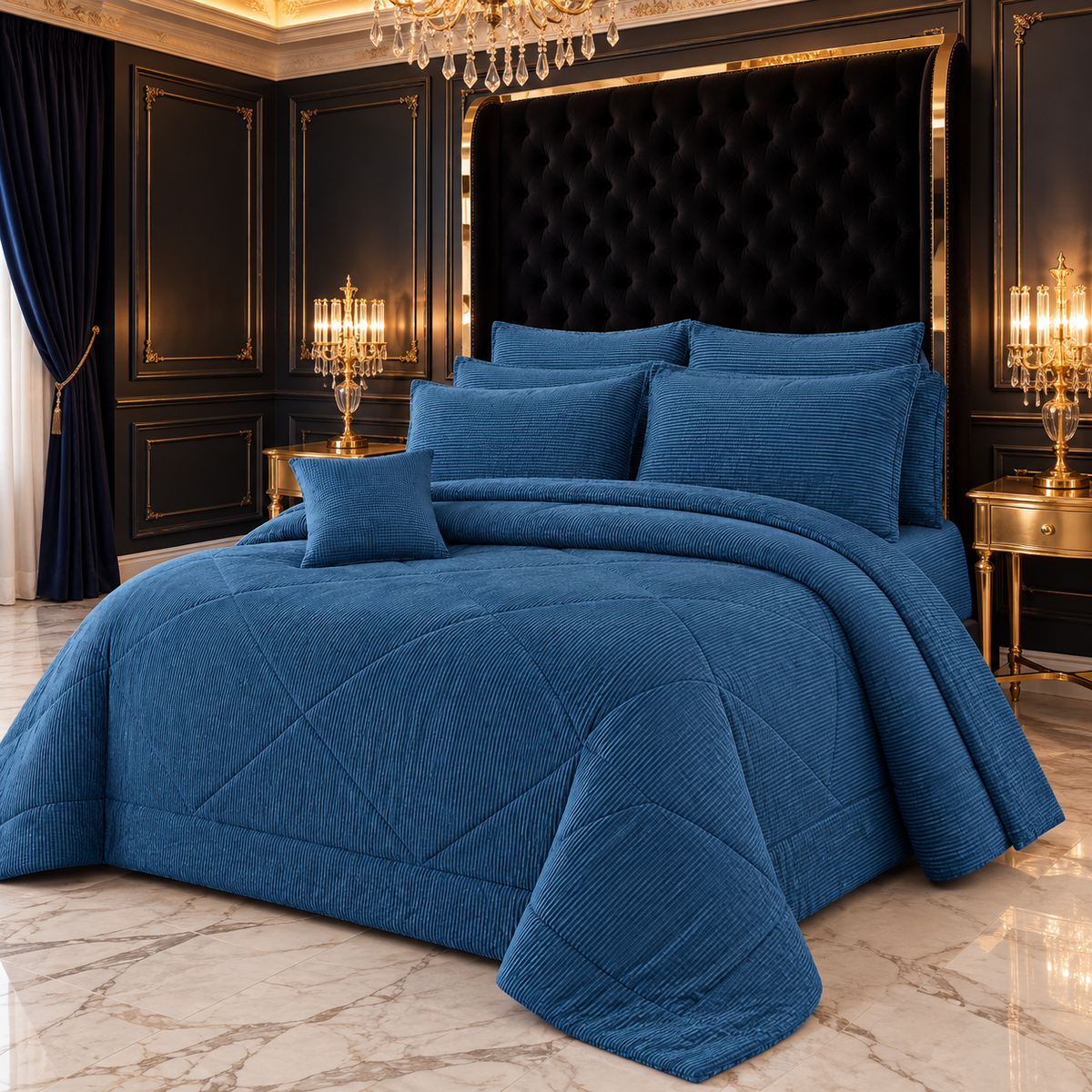 7 Pcs Comforter Set King Size Design KCC 125