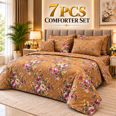 7 Pcs Comforter Set King Size Design KCC 131