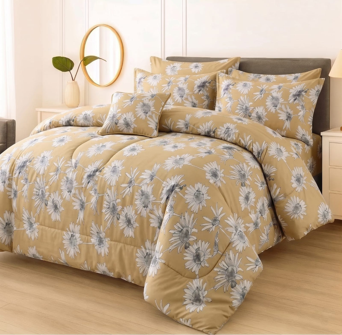 7 Pcs Comforter Set King Size Design KCC 110