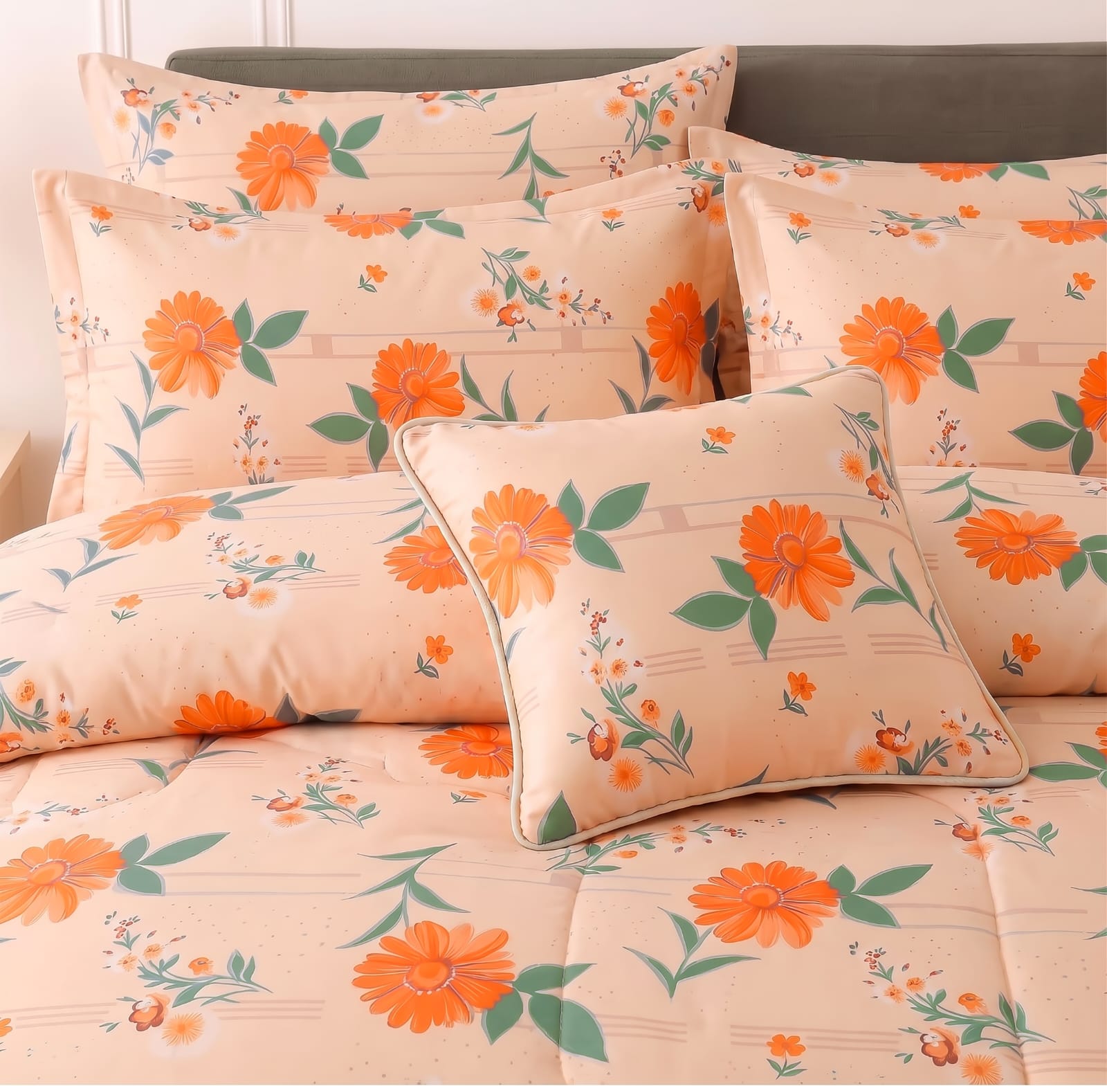 7 Pcs Comforter Set King Size Design KCC 108