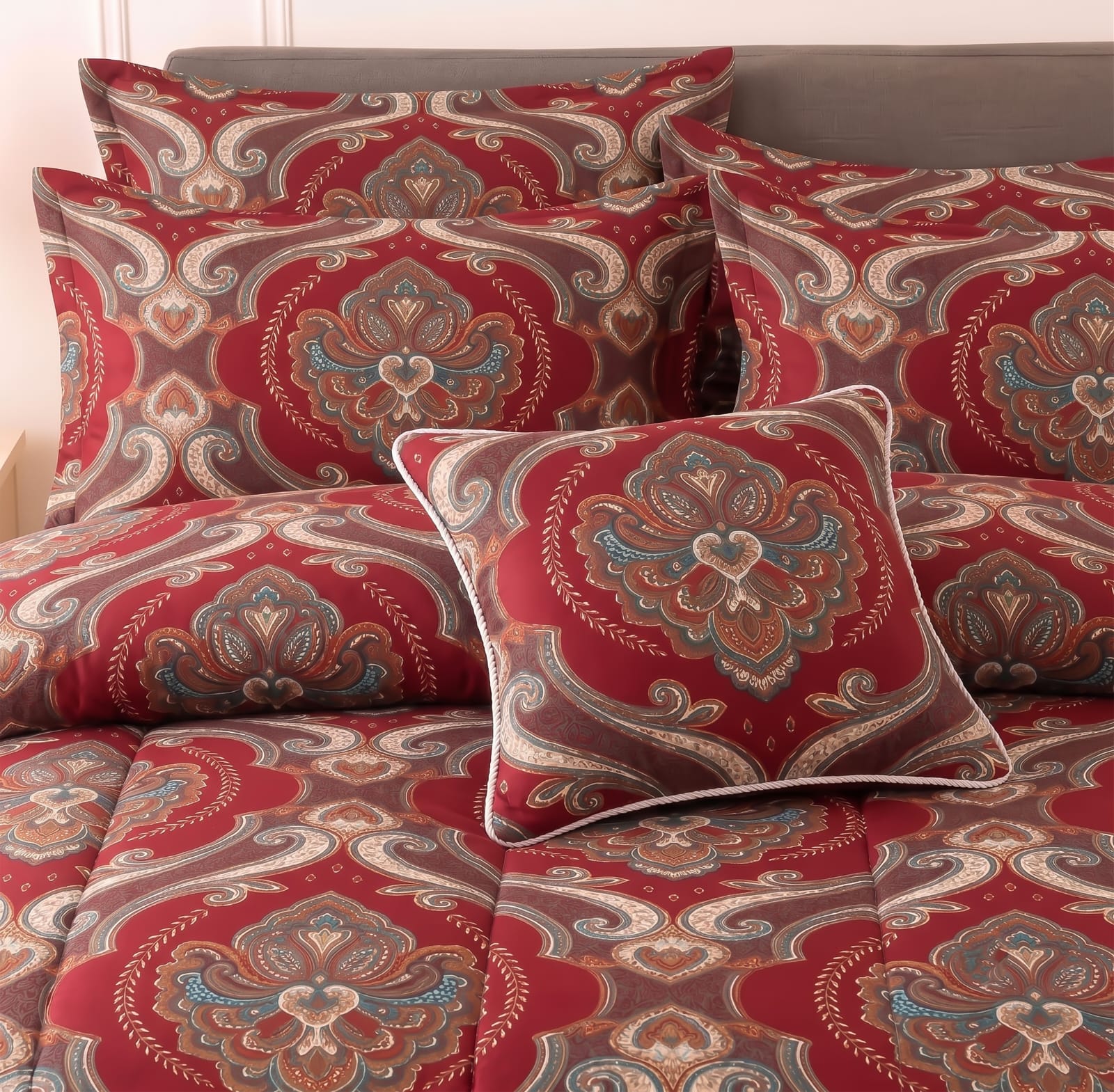 7 Pcs Comforter Set King Size Design KCC 111