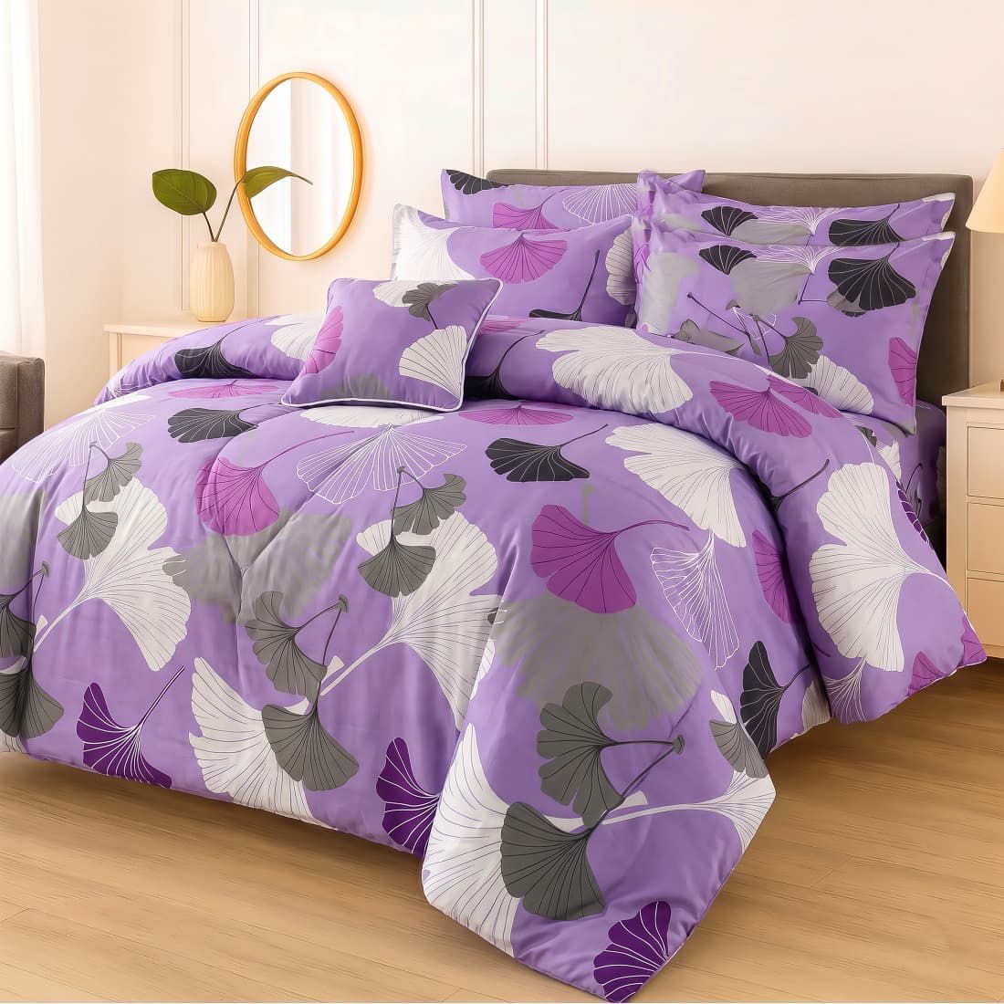 7 Pcs Comforter Set King Size Design KCC 106