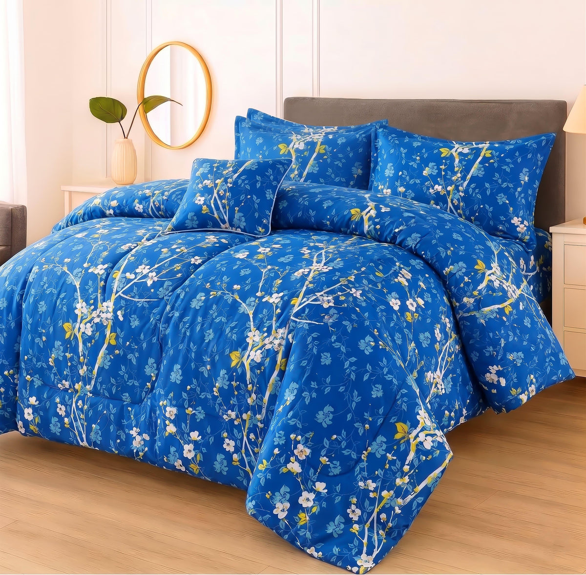 7 Pcs Comforter Set King Size Design KCC 105