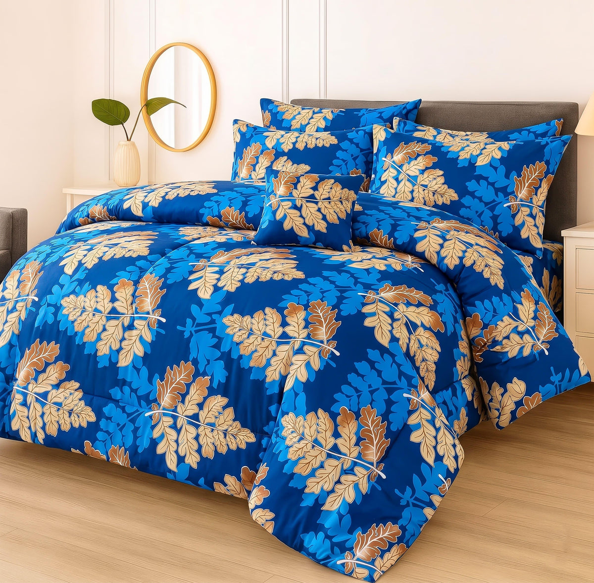 7 Pcs Comforter Set King Size Design KCC 101