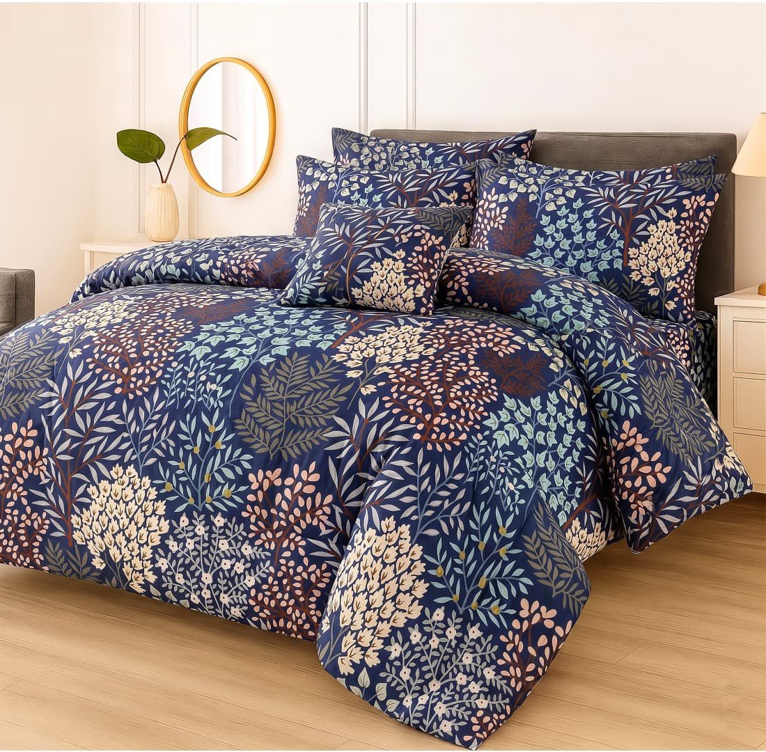 7 Pcs Comforter Set King Size Design KCC 102