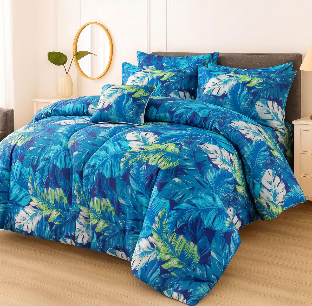 7 Pcs Comforter Set King Size Design KCC  093