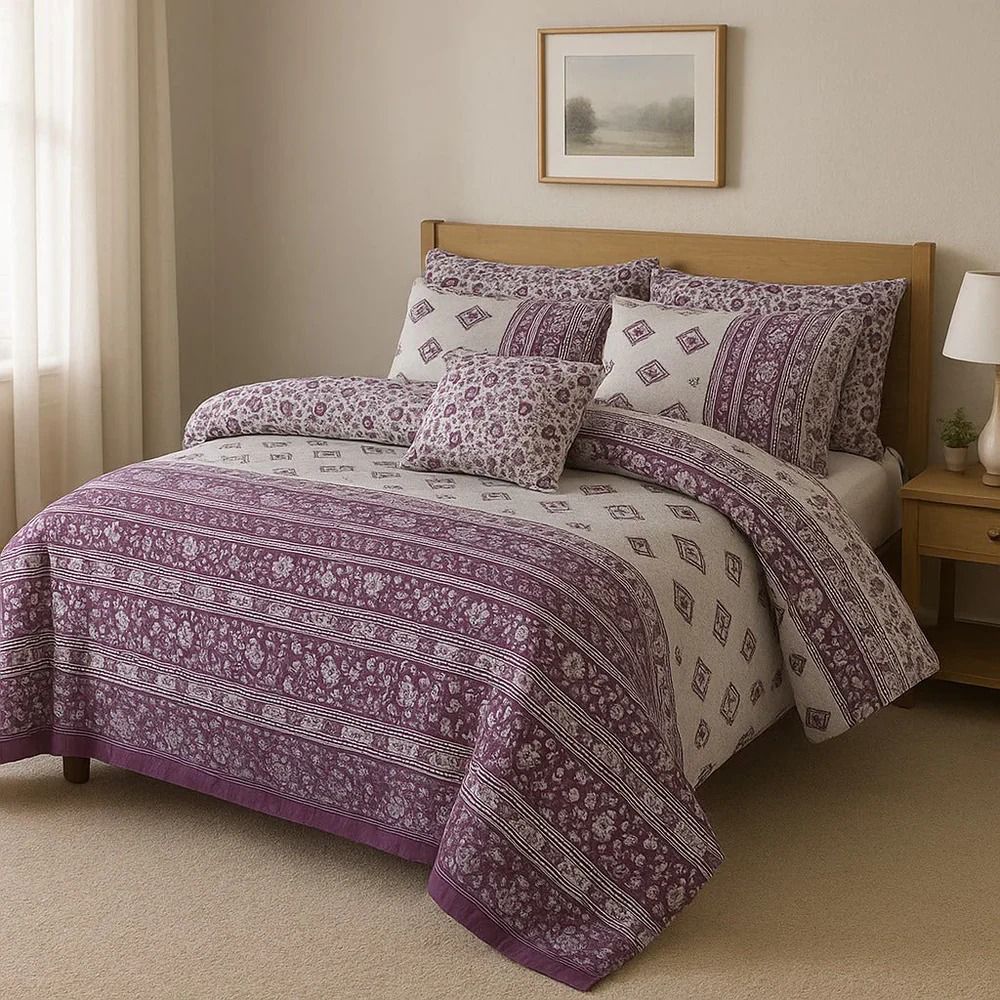 7 Pcs Comforter Set King Size Design KCC  096