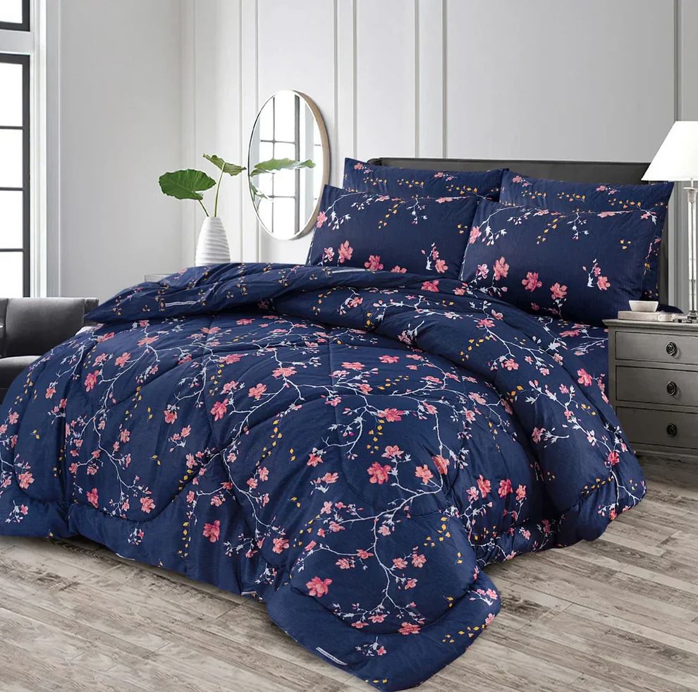 7 Pcs Comforter Set King Size Design KCC  085