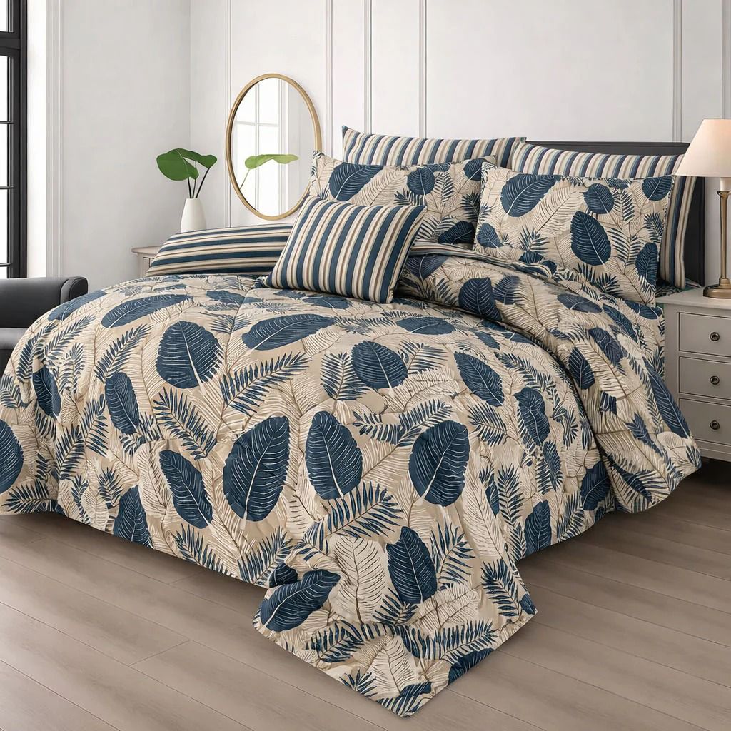 7 Pcs Comforter Set King Size Design KCC 119