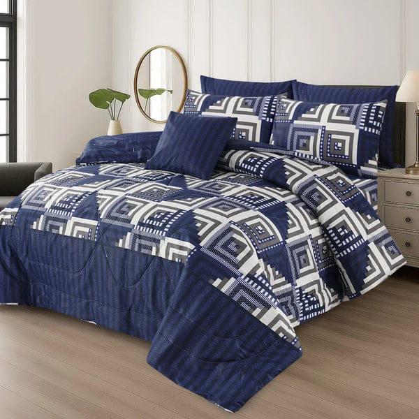 7 Pcs Comforter Set King Size Design KCC 116